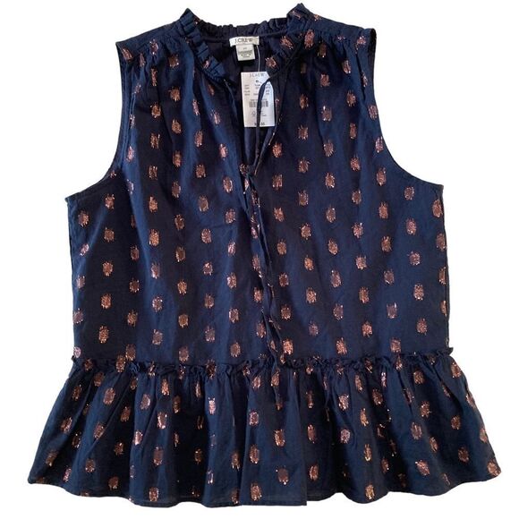 J. Crew Navy Peplum Top XS NWT - Picture 1 of 6